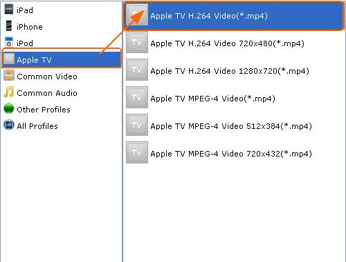 Choose output video format for Apple TV