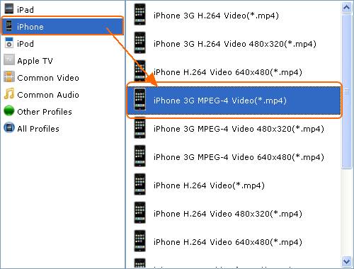 Choose output video format for iPhone